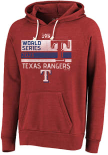 Texas Rangers Mens Red 2023 World Series Participant Front Line Fashion Hood