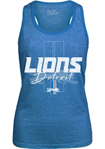 Detroit Lions Womens Blue Triblend Tank Top