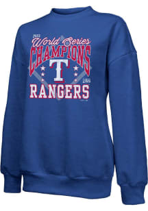 Texas Rangers Womens Blue 2023 WS Champions Victory Crew Sweatshirt