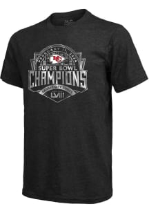 Kansas City Chiefs Black Super Bowl LVIII Champions Short Sleeve Fashion T Shirt