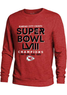 Kansas City Chiefs Mens Red Super Bowl LVIII Champions Long Sleeve Fashion Sweatshirt