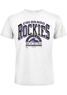 Colorado Rockies White Burble Short Sleeve Fashion T Shirt
