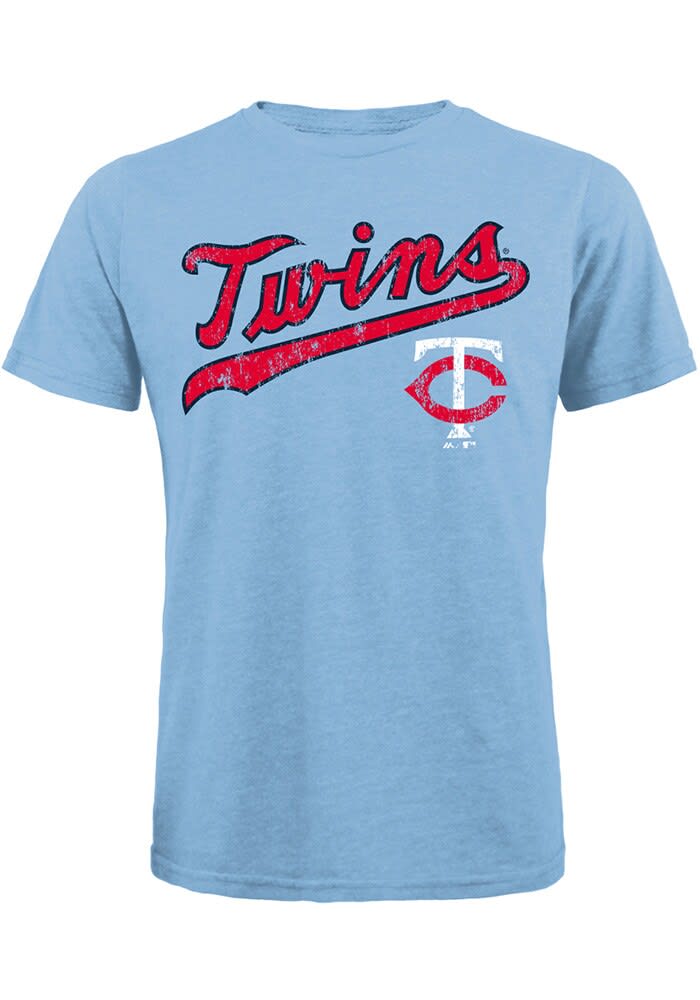 Minnesota Twins LIGHT BLUE Coop Wordmark Short Sleeve