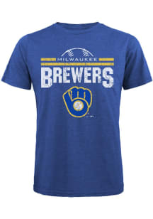 Milwaukee Brewers Blue Coop Varsity Short Sleeve Fashion T Shirt