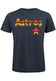 Houston Astros Navy Blue Rainbow Short Sleeve Fashion T Shirt