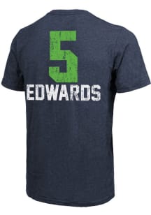 Anthony Edwards Minnesota Timberwolves Navy Blue Aldo Name Number Short Sleeve Fashion Player T ..