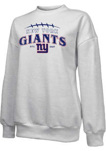 New York Giants Womens Grey Oversized Crew Sweatshirt