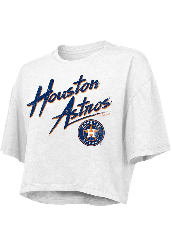 Houston Astros Womens White Dribble T-Shirt 18244220