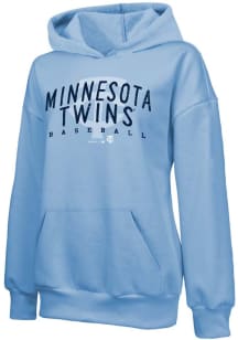 Minnesota Twins Womens Light Blue Arch Baseball Hooded Sweatshirt