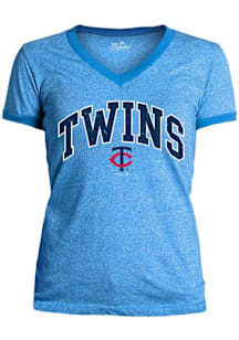 Minnesota Twins Womens Light Blue Academy Short Sleeve T-Shirt