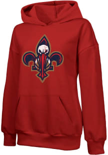 New Orleans Pelicans Womens Red Empire Hooded Sweatshirt
