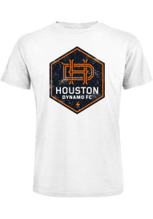 Houston Dynamo White Primary Logo Short Sleeve Fashion T Shirt