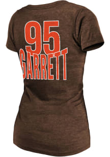 Myles Garrett Cleveland Browns Womens Brown Triblend Modest Player T-Shirt