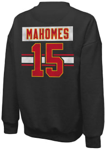 Patrick Mahomes Kansas City Chiefs Womens Black Oversized Player Crew