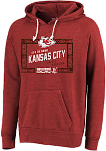 Kansas City Chiefs Mens Red 2024 Super Bowl Participant Dapper Long Sleeve Hoodie