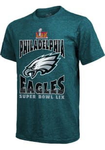 Philadelphia Eagles Teal 2024 Super Bowl Participant Choke Up Short Sleeve Fashion T Shirt