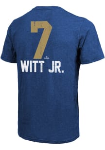 Bobby Witt Jr Kansas City Royals Blue Name Number Short Sleeve Fashion Player T Shirt