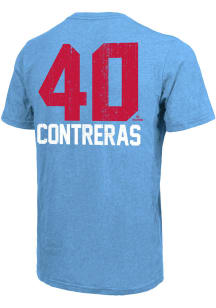 Willson Contreras St Louis Cardinals Light Blue Name Number Short Sleeve Fashion Player T Shirt