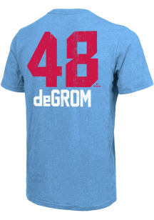Jacob DeGrom Texas Rangers Light Blue Name Number Short Sleeve Fashion Player T Shirt