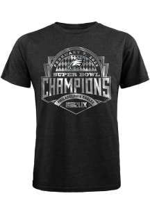 Philadelphia Eagles Black 2024 Super Bowl Champions Luxe Short Sleeve Fashion T Shirt