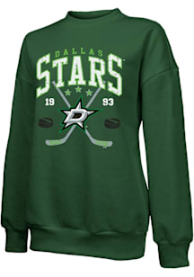 Dallas Stars Womens Green Oversized Crew Sweatshirt