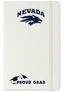 Nevada Wolf Pack Proud Grad team logo Notebook and Folder - White