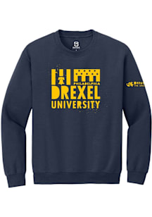 Summit Sportswear Drexel Dragons Mens Navy Blue Admitted Students Day 2017 Long Sleeve Crew Sweats..