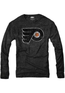 Philadelphia Flyers Black Tri-Blend Long Sleeve Fashion T Shirt