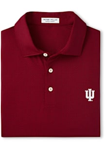 Indiana Hoosiers Mens Crimson Tesseract Short Sleeve Fashion Polo