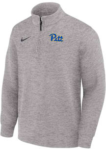 Nike Pitt Panthers Mens Grey Coach Long Sleeve Qtr Zip Pullover