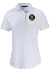 Cutter and Buck Atlanta United FC Womens White Prospect Short Sleeve Polo Shirt