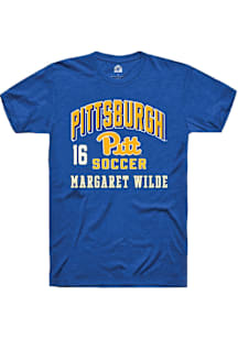 Margaret Wilde Pitt Panthers Blue NIL Arch Logo Short Sleeve Player T Shirt