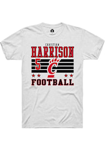 Christian Harrison Rally Mens White Cincinnati Bearcats NIL Striped Player T Shirt