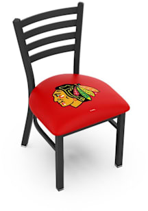 Chicago Blackhawks Stationary Black Wrinkle Finish Pub Stool - Black