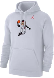 Nike Cincinnati Bearcats Mens White Bearcat Playing Basketball Long Sleeve Hoodie