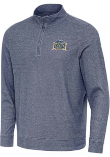 Mens Drexel Dragons Navy Blue Antigua Subtle Qtr Zip Pullover