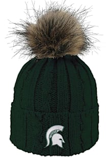 LogoFit Michigan State Spartans Green Alps Pom Womens Knit Hat