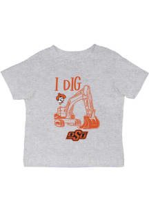 Vive La Fete Oklahoma State Cowboys Infant Excavator Short Sleeve T-Shirt Grey
