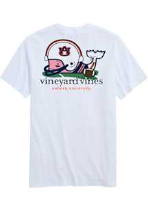 Vineyard Vines Auburn Tigers White Tailgating Whale Short Sleeve T Shirt