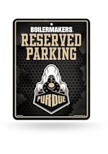 Purdue Boilermakers Primary Metal Parking Sign - Black