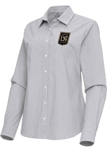 Antigua Los Angeles FC Womens Porter Long Sleeve Ash Dress Shirt