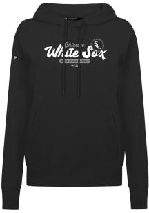 Levelwear Chicago White Sox Womens Black Adorn Monument Hooded Sweatshirt