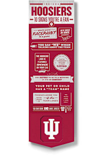 Indiana Hoosiers Wall Art Sign - Red