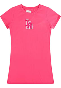 Pro Standard Los Angeles Dodgers Girls Pink Classic Triple Pink Short Sleeve Dress