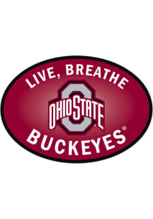 Red Ohio State Buckeyes Live Breathe Decal