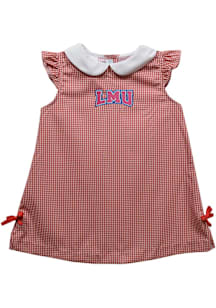 Vive La Fete Loyola Marymount Lions Toddler Girls Crimson Gingham Short Sleeve Dress