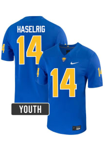 Benny Haselrig Nike Youth Blue Pitt Panthers NIL Name And Number Football Jersey Jersey