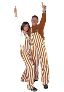 Orange White Mens Burnt Orange Striped Overalls