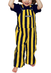 Toddler Navy Blue Navy Maize Striped Bib Overall Overalls