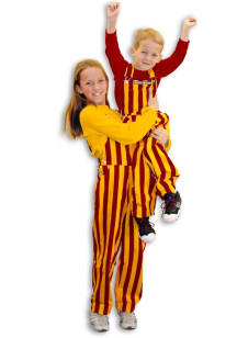 Iowa State Cyclones Youth Gold Striped Bib Overall Sweatpants